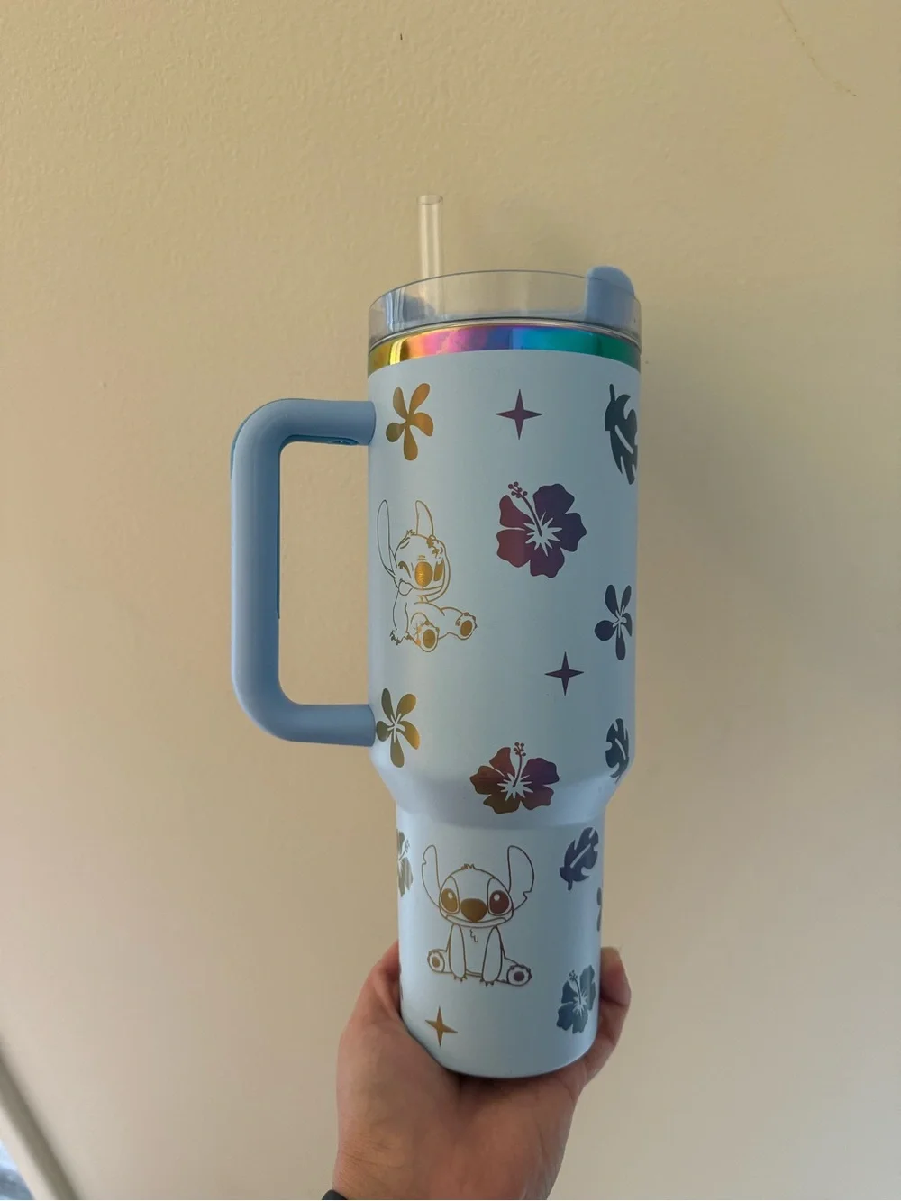 Stanley Light Blue Stitch Insulated Tumbler with Handle - Picture 2 of 2